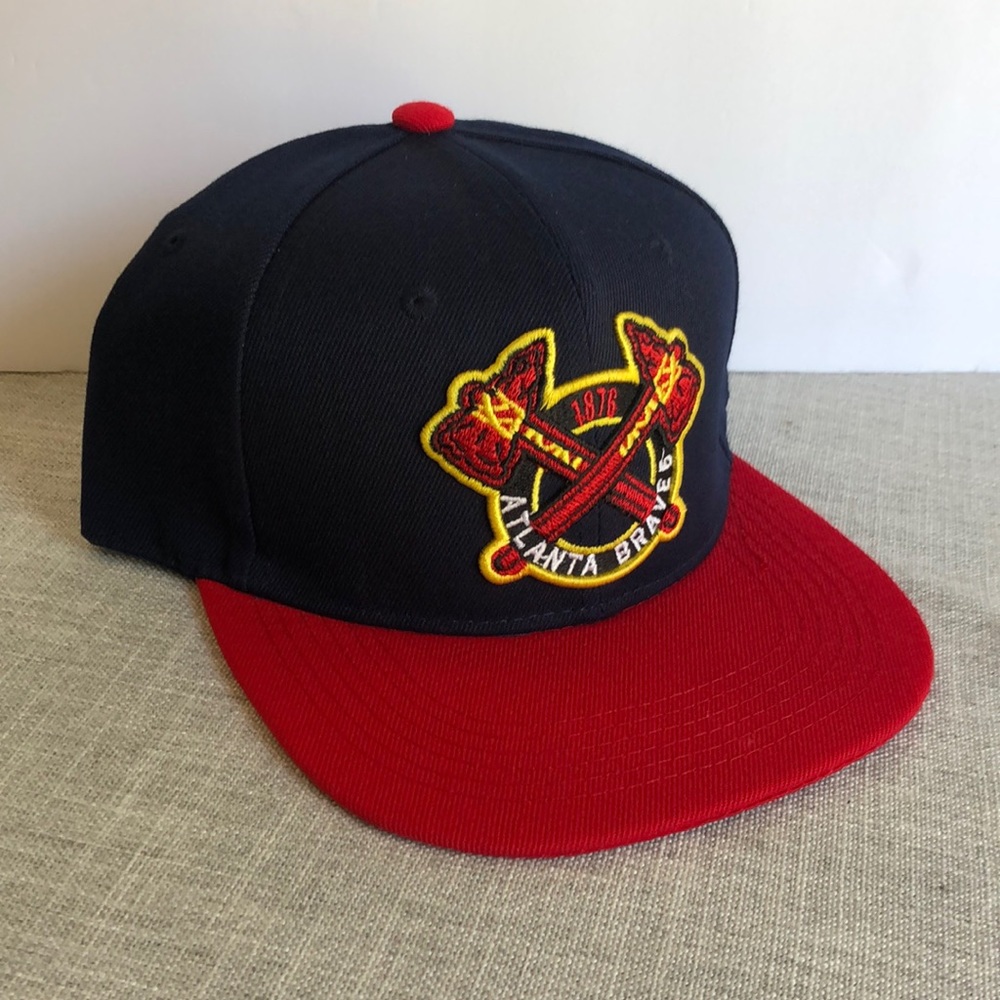 NWT Double Tomahawk Atlanta Braves MLB Hat SnapBack Adult